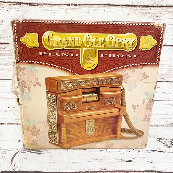Vintage Grand Ole Oprey Wooden Piano Phone 1996 - Picture 1 of 11